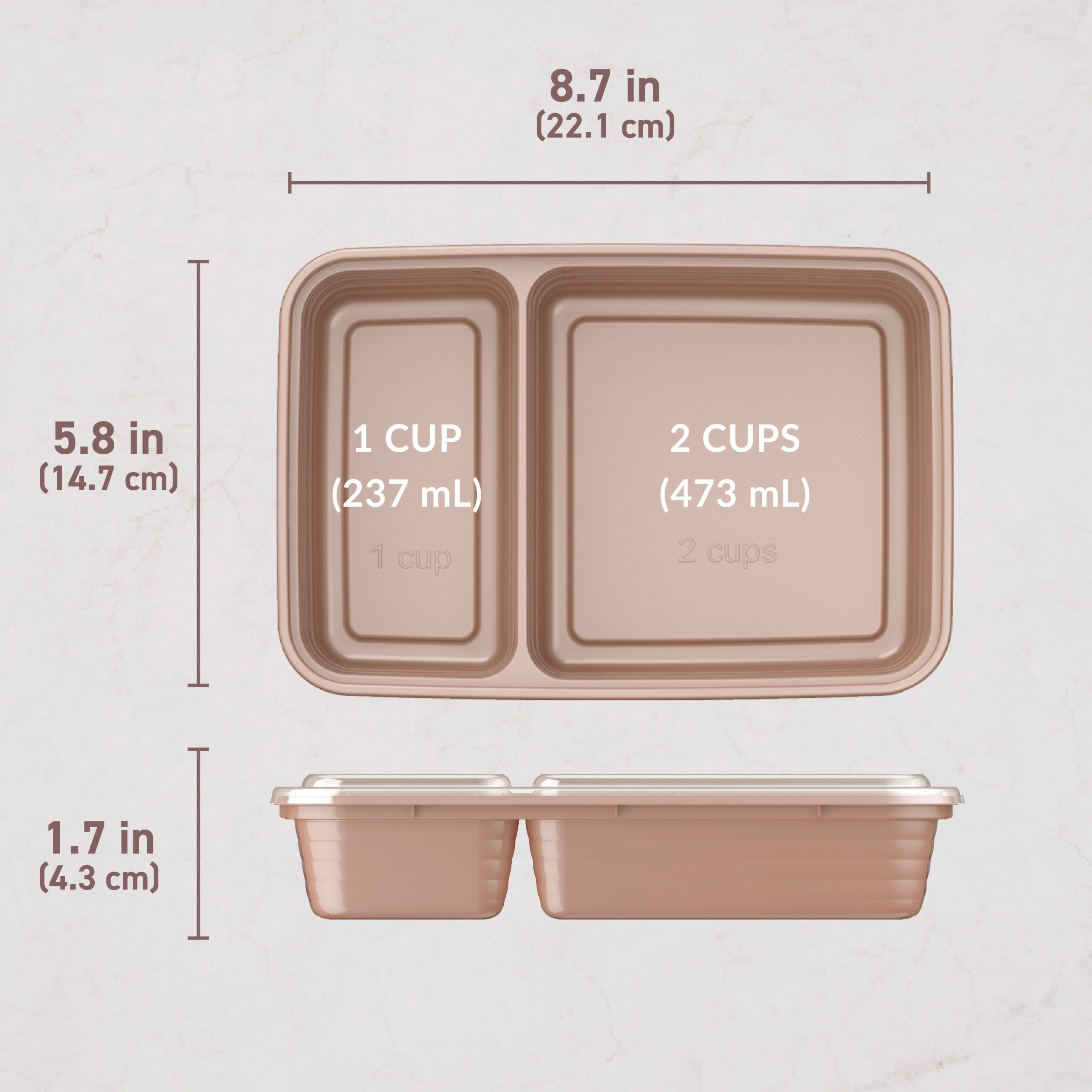 Bentgo Prep 2-Compartment Meal Prep Containers (20-Piece) - Image 22